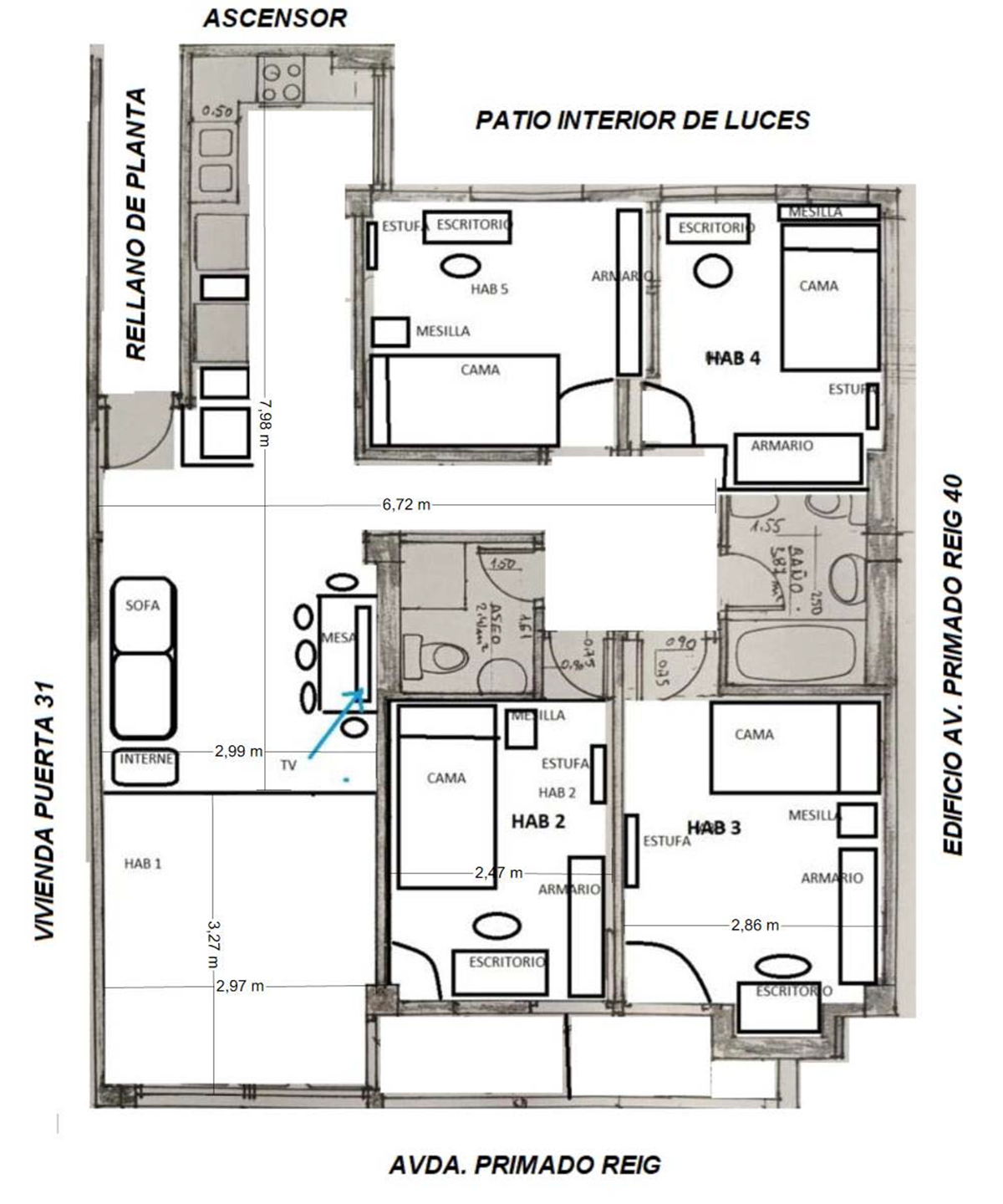 Plano Piso Primado Reig 42