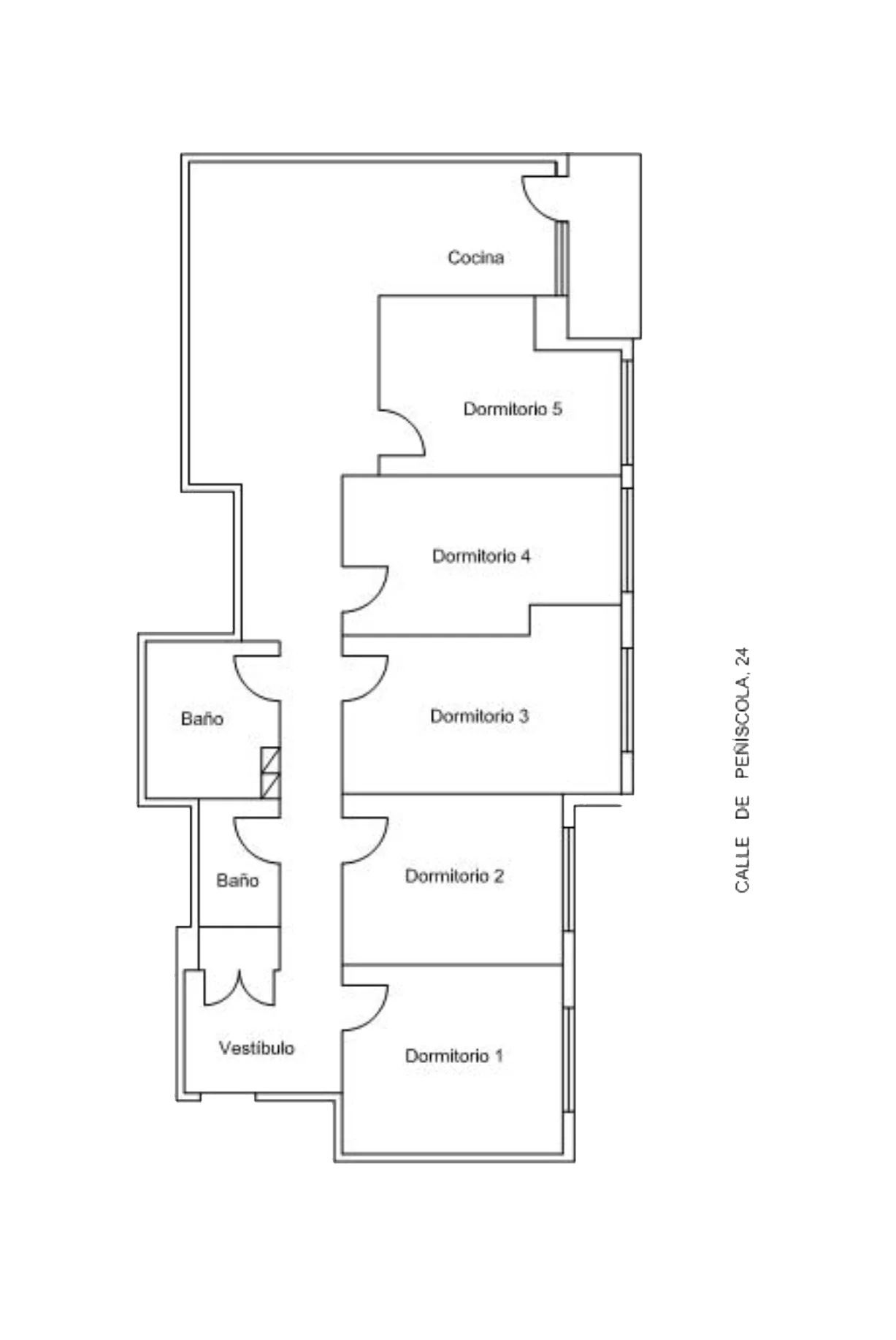 Plano apartamento Peñíscola