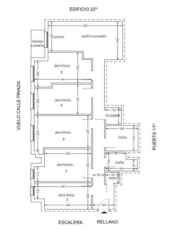 Plano apartamento Porta